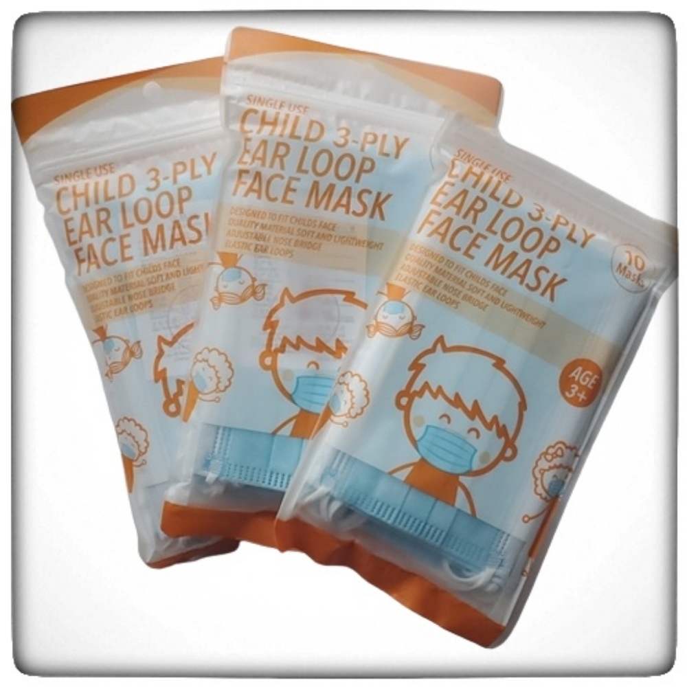 Child Single Use 3-Ply Ear Loop Face Masks